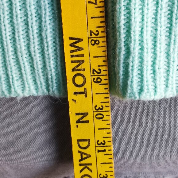 Seduction turtle neck knitted long pullover women's size XS mint green colour - Picture 7 of 7